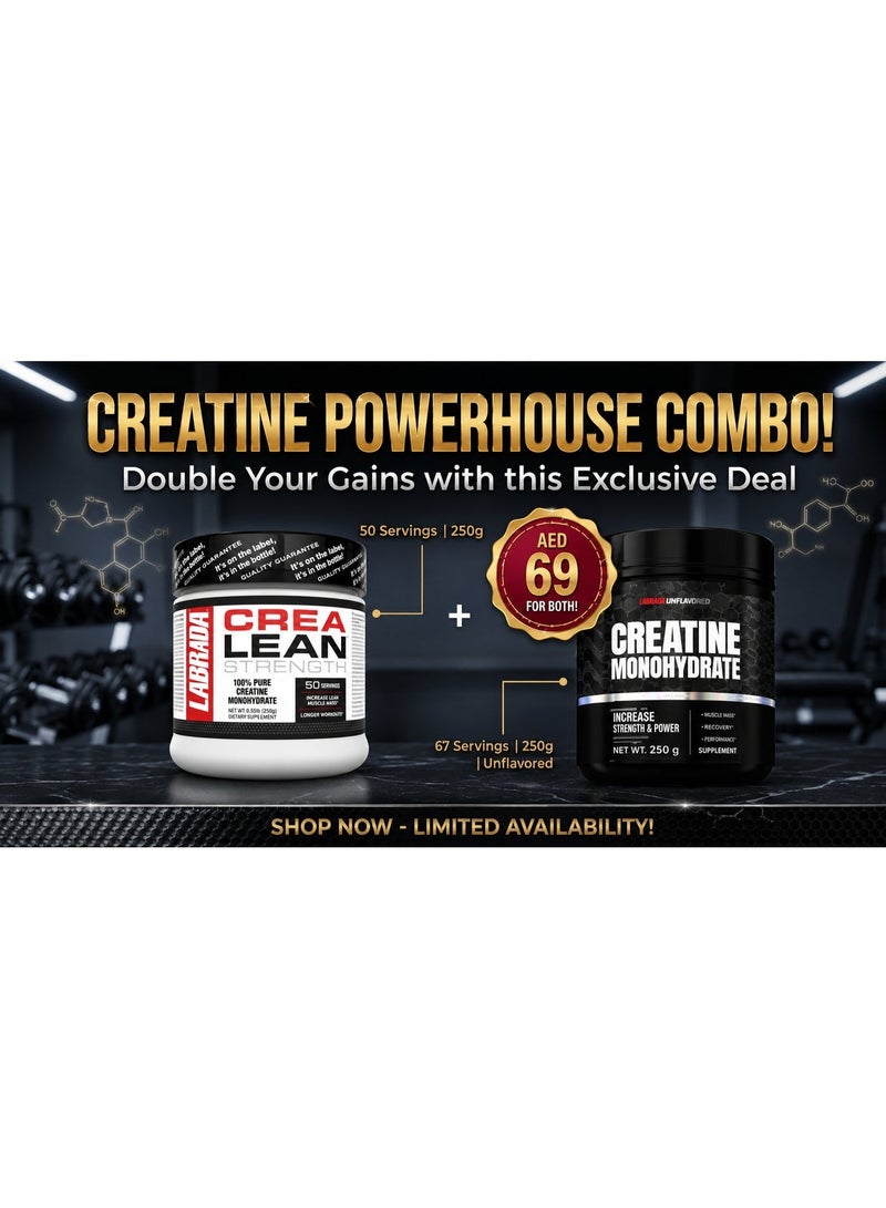 ProSupps Labrada & ProSupps: Double Your Gains: Labrada CreaLean (250g) + ProSupps (300g) Creatine Monohydrate Combo Deal - Image 1