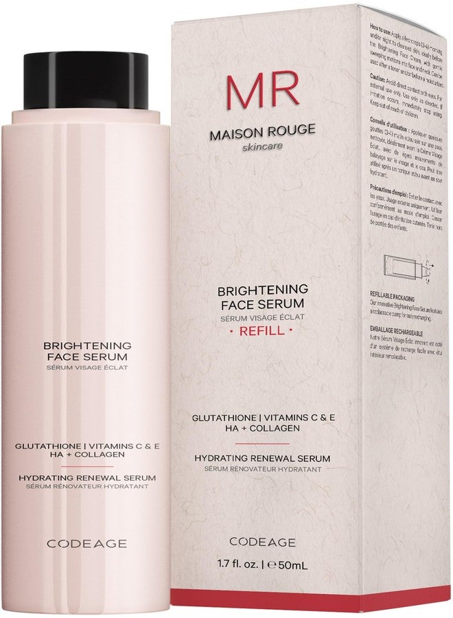 Codeage Maison Rouge Brightening Face Serum Refill by Codeage - Glutathione, Vitamin C, E, Hyaluronic Acid & Collagen - Radiance & Antioxidant Support - Paraben-Free - For All Skin Types - 1.7 fl oz - Image 1