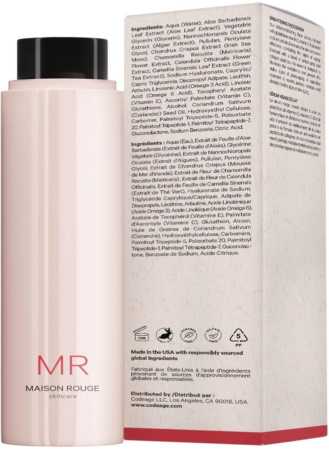 Codeage Maison Rouge Brightening Face Serum Refill by Codeage - Glutathione, Vitamin C, E, Hyaluronic Acid & Collagen - Radiance & Antioxidant Support - Paraben-Free - For All Skin Types - 1.7 fl oz - Image 2