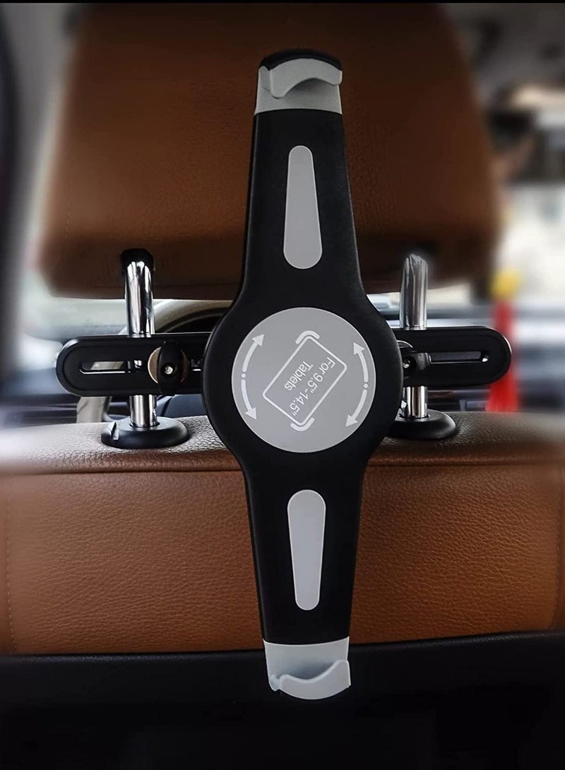 Car Headrest Tablet Mount, Tablet Holder - Universal Stand Cradle for different types of tablets,new iPad Pro 9.7, 10.5, 12.9, iPad Air mini 2 3 4, Smartphones, 4.7~13 inch Tablets. - Image 1