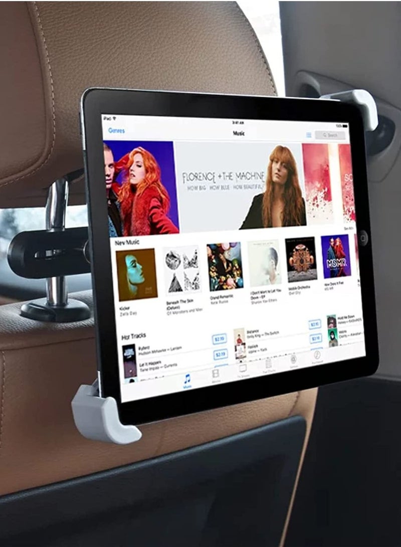 Car Headrest Tablet Mount, Tablet Holder - Universal Stand Cradle for different types of tablets,new iPad Pro 9.7, 10.5, 12.9, iPad Air mini 2 3 4, Smartphones, 4.7~13 inch Tablets. - Image 5