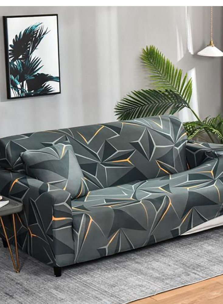 Y&D 3-Seater Exquisitely Printed Designed Sofa Cover Anti-Slip 360 Degree All-Inclusive Stretch Length From 190-230 cm - Image 3