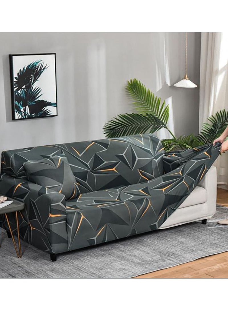 Y&D 3-Seater Exquisitely Printed Designed Sofa Cover Anti-Slip 360 Degree All-Inclusive Stretch Length From 190-230 cm - Image 2