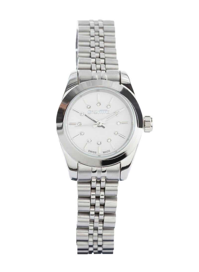 GIANTTO Women's Watch, Elegant Design, Stainless Steel Bracelet, Waterproof, Silver - 117776L  - Image 1