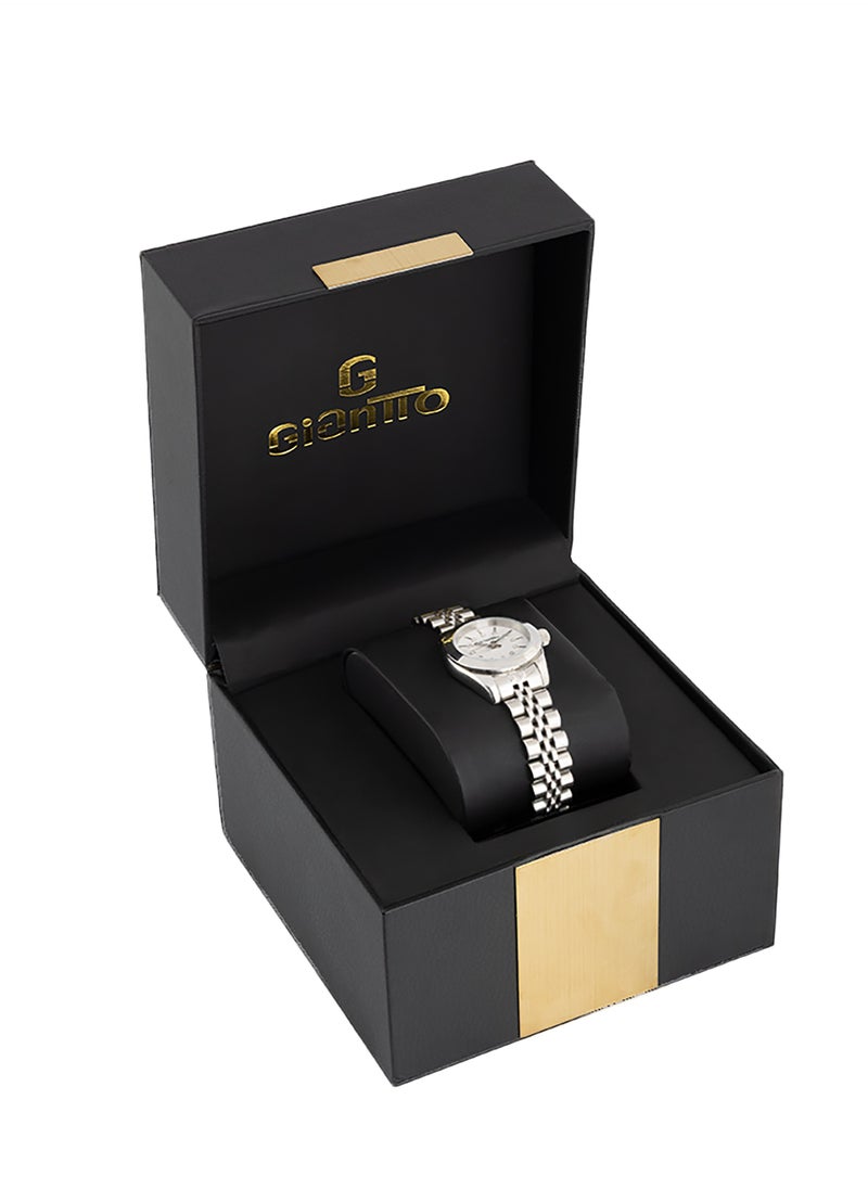 GIANTTO Women's Watch, Elegant Design, Stainless Steel Bracelet, Waterproof, Silver - 117776L  - Image 2