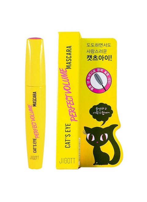 Cat`S Eye Perfect Volume Mascara Korean Black Washable Mascara For Maxmum Volume & Length Eyerashes (Black 1 Count)