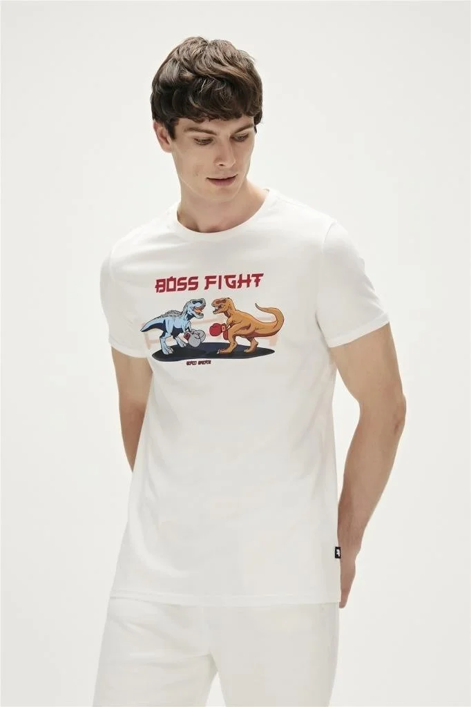 Bad Bear BOSS T-SHIRT PINK Men's T-Shirt 23.01.07.020-C04
