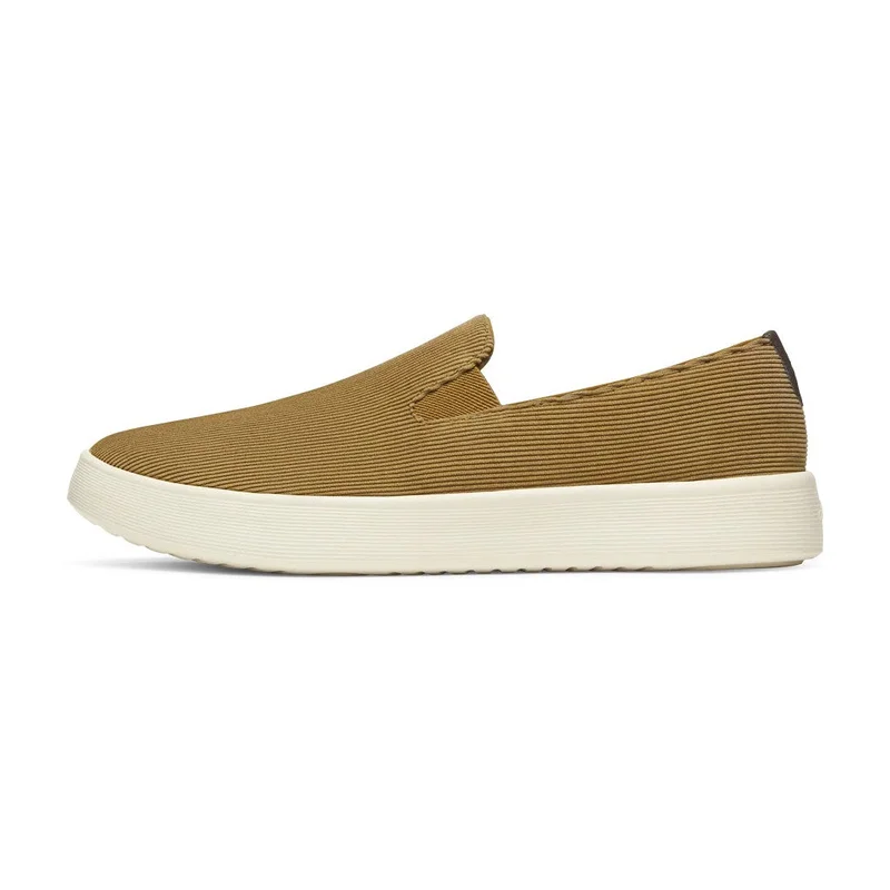 اول بيردز Men's Cruiser Slip On Corduroy - Dark Tan (Stony Cream Sole)