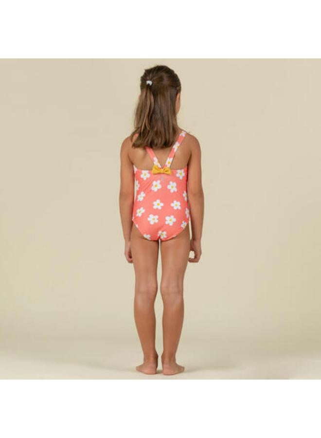 NABAIJI Baby Girls' 1-Piece Swimsuit waffle texture coral Flower print - Image 2