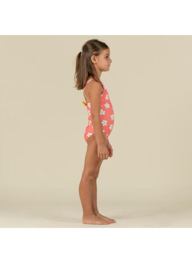 NABAIJI Baby Girls' 1-Piece Swimsuit waffle texture coral Flower print - Image 3