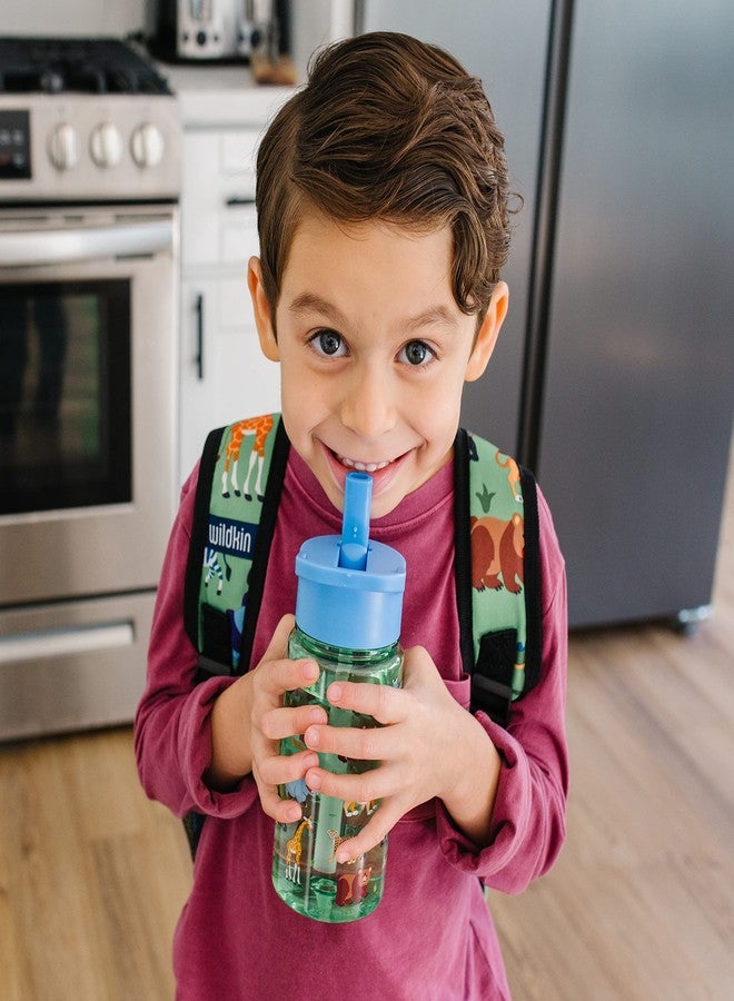 Wildkin Kids 16 Oz Water Bottle - BPA-Free Tritan, Leak-Proof Lid, Durable & Easy to Clean - Wild Animals - Image 2