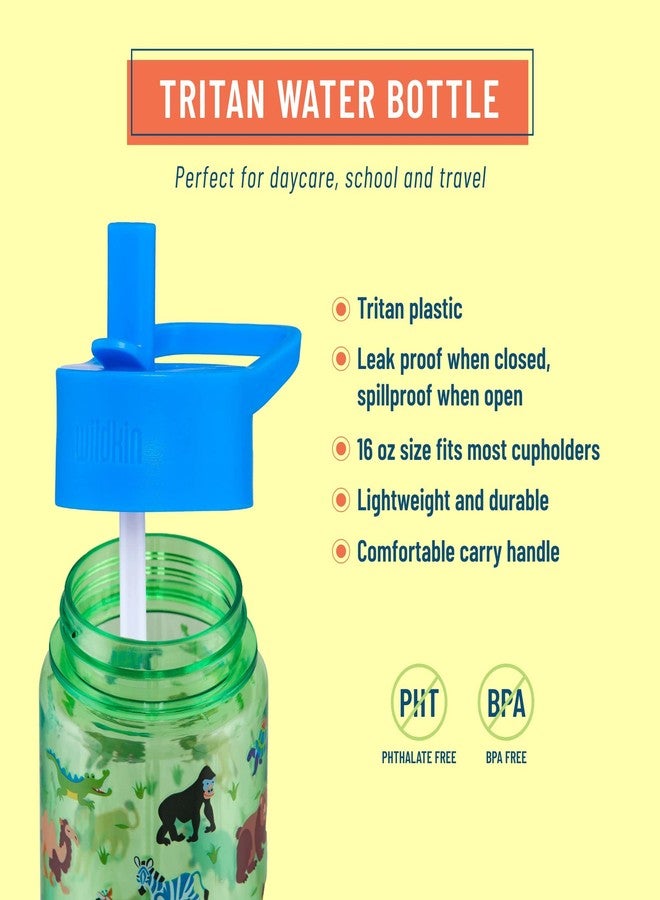 Wildkin Kids 16 Oz Water Bottle - BPA-Free Tritan, Leak-Proof Lid, Durable & Easy to Clean - Wild Animals - Image 3