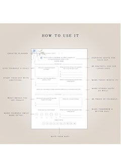 Generic Gratitude Journal For Women Five Minutes a Day Manifestation Journal With Prompts A5 Size Foil Stamped Edges Rich Inside Page Program Self Care Journal Daily Gratitude Journal Notebook  - Image 3