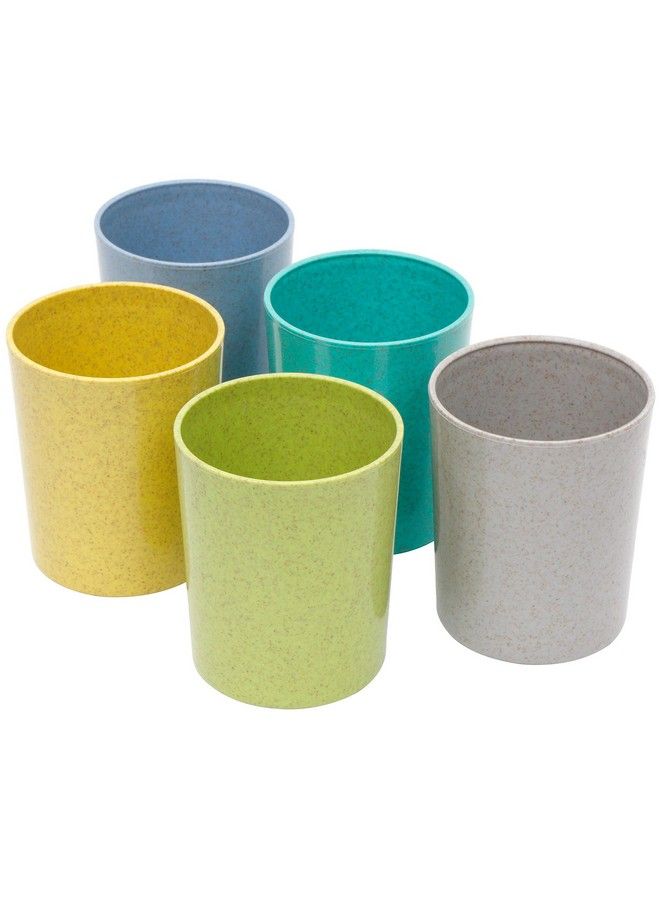 Youngever 10 Ounce Kids Cups 5 Pack Kids Bamboo Plastic Cups In 5 Assorted Colors 10 Ounce Kids Drinking Cups Toddler Cups Cups For Kids Toddlers Unbreakable Toddler Cups - Image 1
