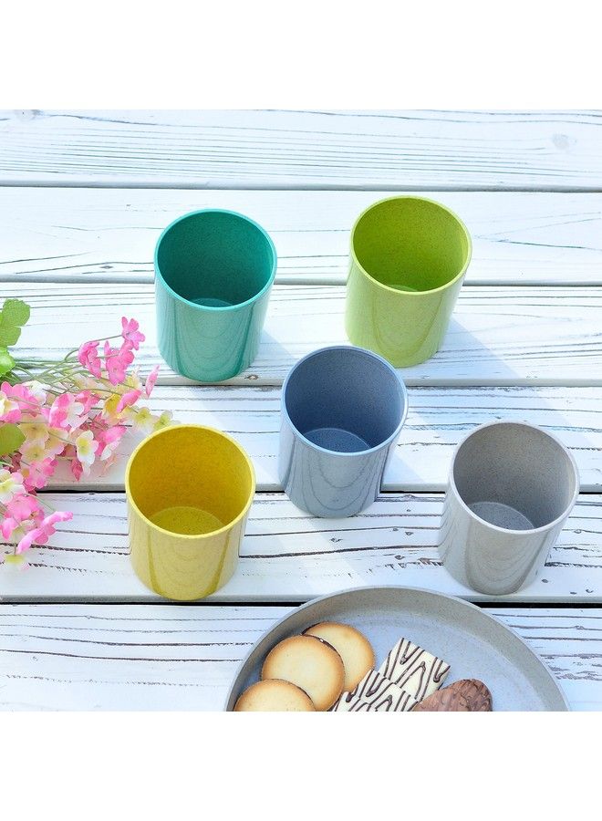 Youngever 10 Ounce Kids Cups 5 Pack Kids Bamboo Plastic Cups In 5 Assorted Colors 10 Ounce Kids Drinking Cups Toddler Cups Cups For Kids Toddlers Unbreakable Toddler Cups - Image 5