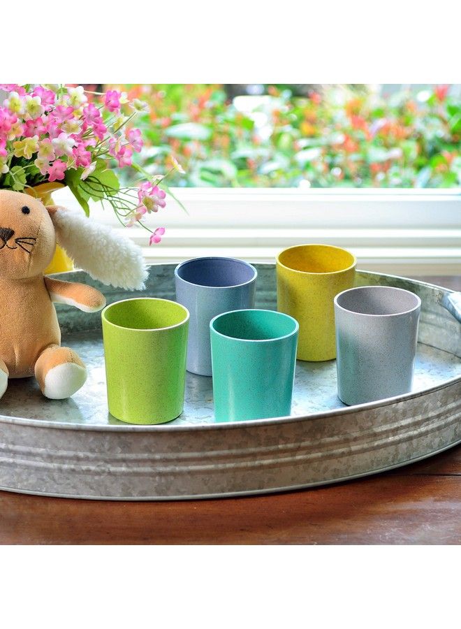 Youngever 10 Ounce Kids Cups 5 Pack Kids Bamboo Plastic Cups In 5 Assorted Colors 10 Ounce Kids Drinking Cups Toddler Cups Cups For Kids Toddlers Unbreakable Toddler Cups - Image 4