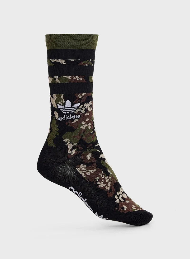 adidas Originals 2 Pack Camo Crew Socks