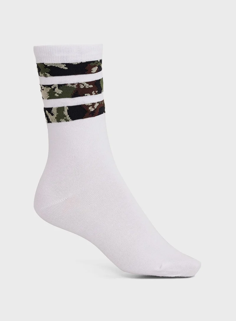 adidas Originals 2 Pack Camo Crew Socks