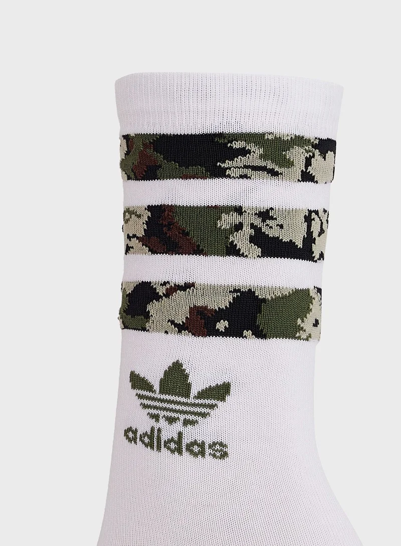 adidas Originals 2 Pack Camo Crew Socks