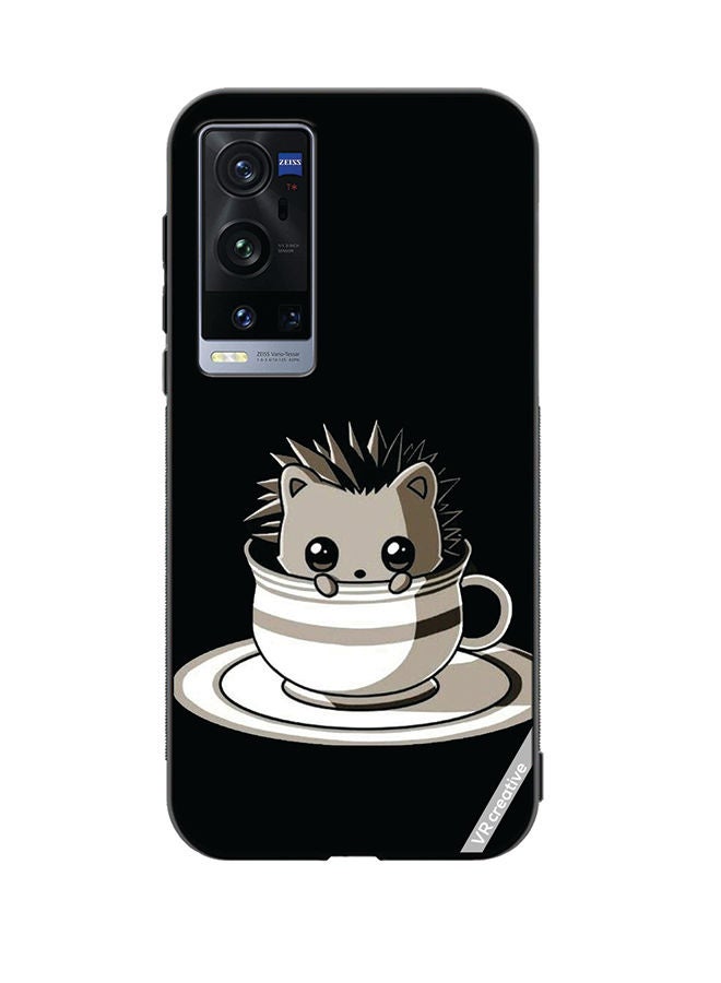 VR CREATIVE Protective Case Cover For Vivo X60 Pro Plus Cat In A Cup Design Multicolour - Image 1