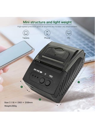 Bluetooth Receipt Printer, Portable 58mm Mini Thermal Pos Printer, Compatible with Android/IOS/Windows/Linux - view 3