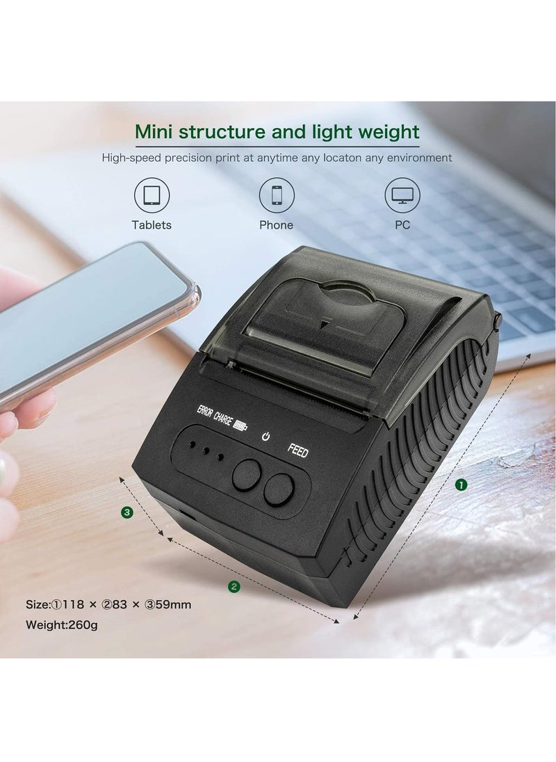 NETUM Bluetooth Receipt Printer, Portable 58mm Mini Thermal Pos Printer, Compatible with Android/IOS/Windows/Linux  - Image 3