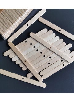 KASTWAVE 100 Pcs Candle Wick Holders Candle Wicks Centering Device Candle Wick Bars Wick Holders for Candle Making Wick Clips for Candles Candle Centering Tool Wooden  - Image 1