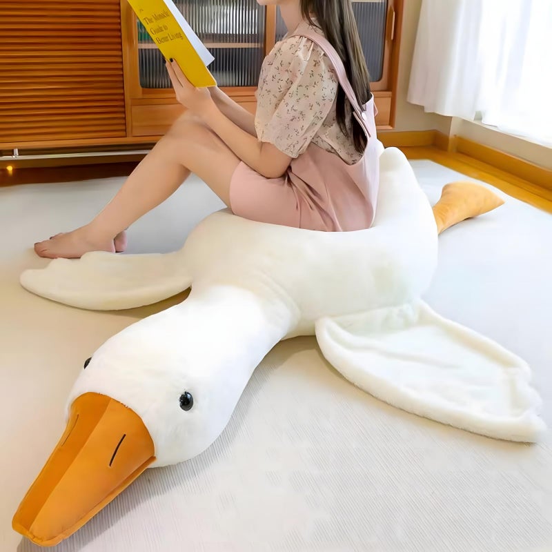 Ryttir Giant Goose Plush - 51" Extra Soft Goose Stuffed Animal Hugging Pillow with Rotund Belly,Safety Nursery Decor & Sensory Comfort Toy,Cuddle Companion for Age 0+(Birthday Gender Neutral Gift) - Image 5