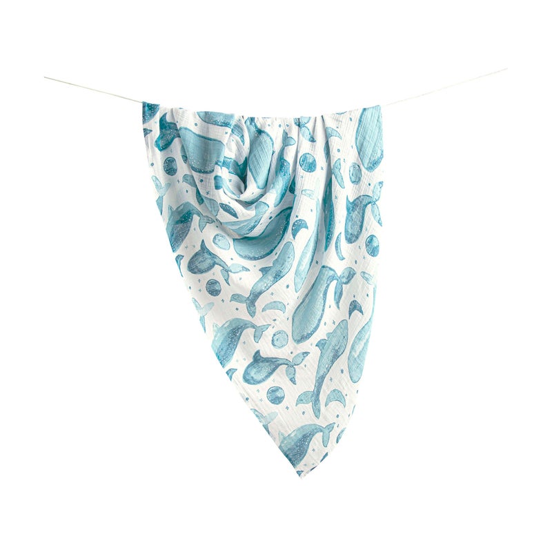 Crane Baby Cotton Muslin Swaddle Wraps for New Born Baby, 0-18 M+ (120 cm X 120 cm, Pack of 2) - Caspian Collection - Image 2