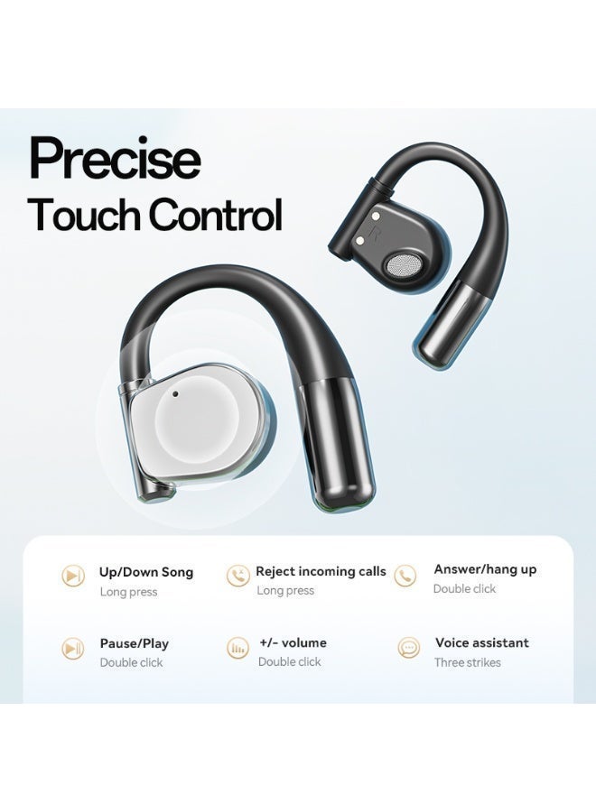 Qiwa-M111 2025 New Edition Ultraviolet Sterilization OWS Open Bluetooth Headphones, with a battery life of up to 30+ hours, feature IPX4 water resistance and noise cancellation for calls. - Image 5