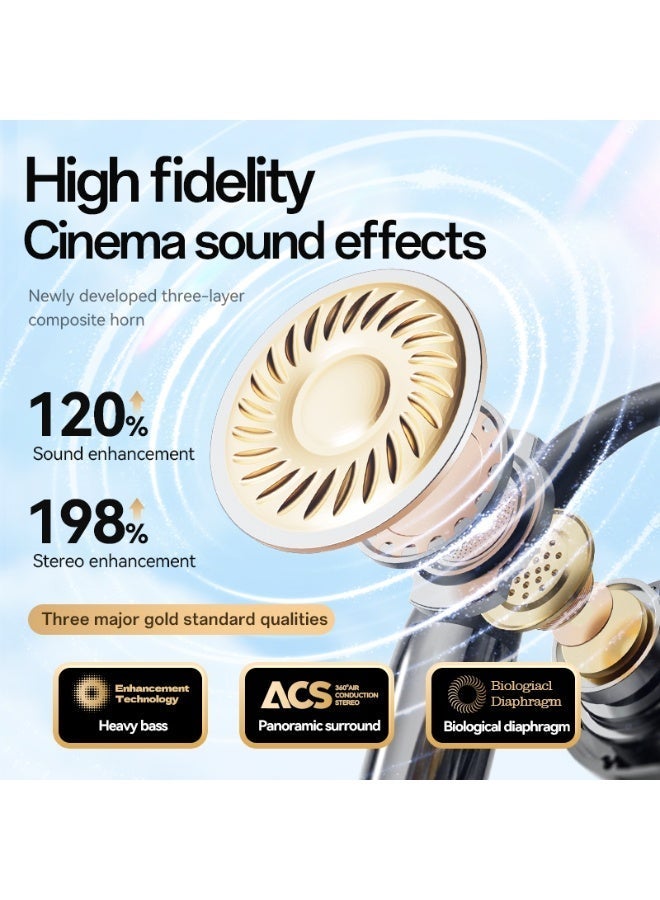 Qiwa-M111 2025 New Edition Ultraviolet Sterilization OWS Open Bluetooth Headphones, with a battery life of up to 30+ hours, feature IPX4 water resistance and noise cancellation for calls. - Image 4