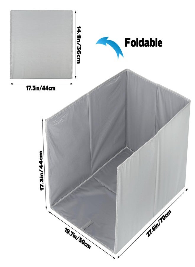 CODOHI COODHI 28" L×20" W×17" H Cat Litter Box Enclosure Splash Guard with Removable Mat All-in-One Litter Box Splash Guard for Large Litter Pan High Sided Litter Box Shield for Keeping Litter Off Floor - Image 2