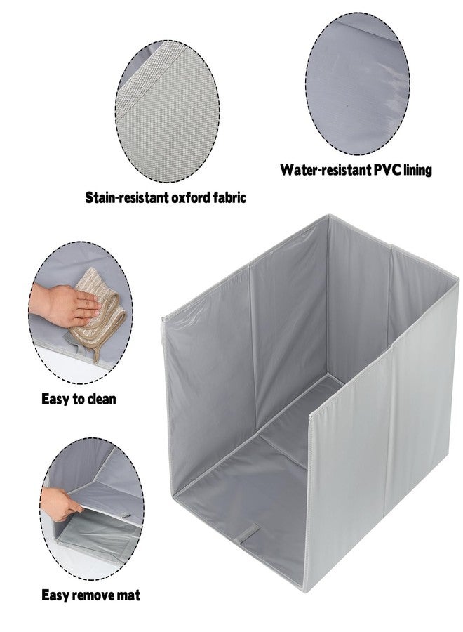 CODOHI COODHI 28" L×20" W×17" H Cat Litter Box Enclosure Splash Guard with Removable Mat All-in-One Litter Box Splash Guard for Large Litter Pan High Sided Litter Box Shield for Keeping Litter Off Floor - Image 4