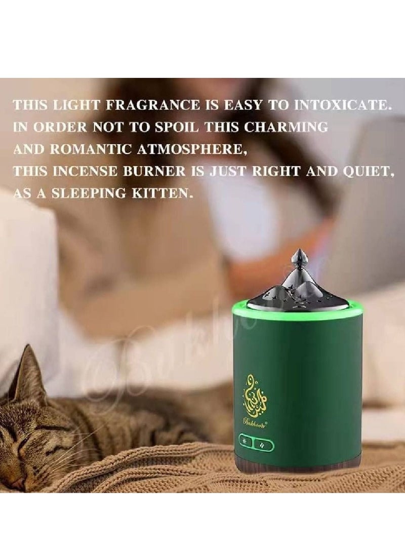 Bakhoor Led Light Electric Bakhoor Dukhoon Aroma Diffuser For Home Office Car Rechargeable Portable Mini USB Power Incense Burner  - Image 2