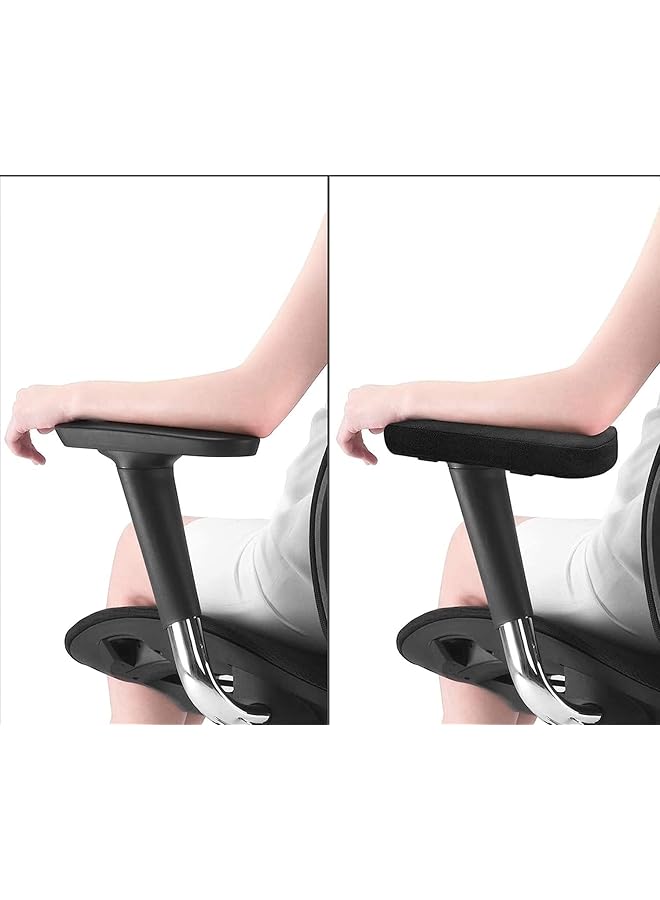 erorex 2 Pcs Chair Armrest Pads Home Office Memory Foam Chair Arm Rest Covers Gaming Chair Arm Pads Comfy Computer Gaming Chair Cushion Removable Washable Elbow Support Forearm Arm Rest Pillow Black  - Image 4