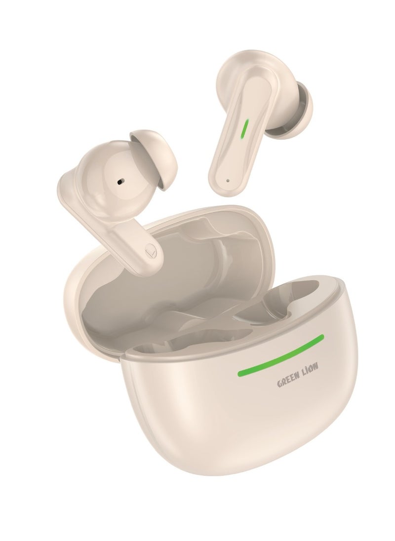GREEN LION - Cairo Wireless Earbuds/Multi-Function Touch/Playing Time:4Hours/Bluetooth V5.3- Desert Titanium - Image 1
