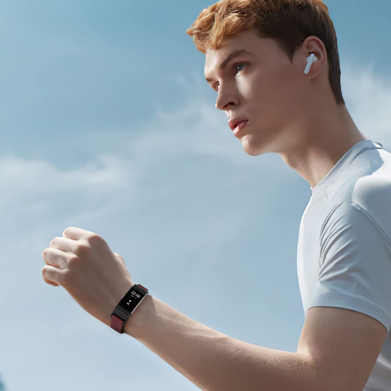 TumpCez أشرطة مطاطية TumpCez متوافقة مع سوار Fitbit Charge 2، حزام بديل ناعم قابل للتعديل من النايلون المرن للنساء والرجال في Fitbit Charge 2 - Image 5
