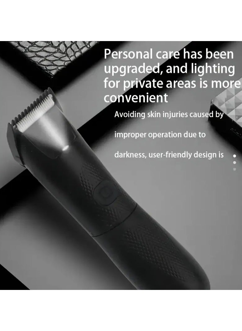 ارواق ماكينة تشذيب شعر الجسم، قابلة لإعادة الشحن عبر USB، آمنة ومقاومة للماء، ماكينة قص الرأس من السيراميك مع ذراع خفيفة وخصر كهربائي - Image 5