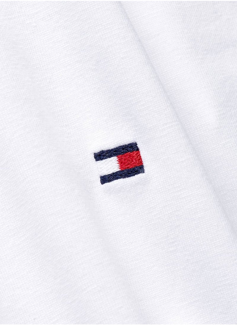 TOMMY HILFIGER Men's Core Stretch Slim T-shirt - Cotton, White  - Image 2