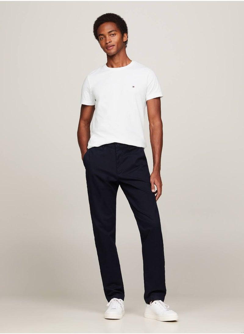 TOMMY HILFIGER Men's Core Stretch Slim T-shirt - Cotton, White  - Image 5