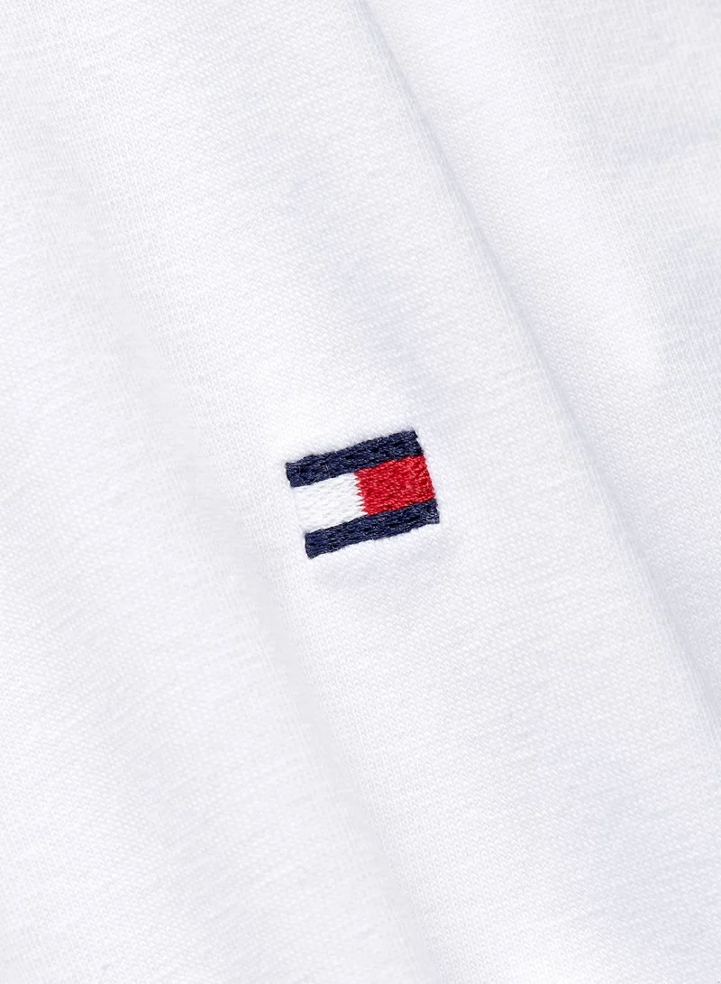 Tommy Hilfiger White Th Flex Extra Slim Fit T-Shirt for Men | Best Price UAE