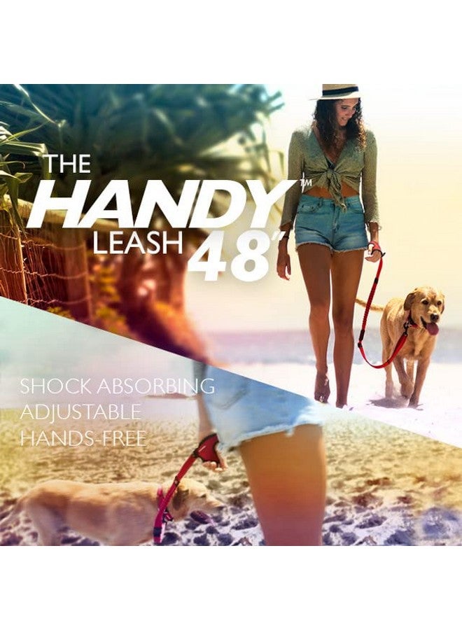 إيزي دوج مقود الكلب EzyDog Handy 48 Bungee - أفضل مقود تدريب للجري بدون استخدام اليدين مع تحكم فائق وخياطة عاكسة - تقنية امتصاص الصدمات بدون صدمات (قابل للتعديل من 36 إلى 48 بوصة، أحمر) - Image 3