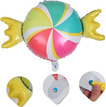 TOYXE Toffee Candy Softy Ice Cream Theme Happy Birthday Foil Balloons Set of 5 Pcs - Image 3