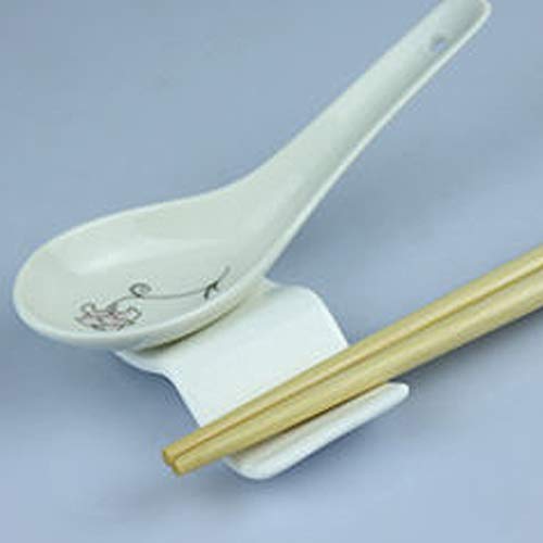 Woonsoon Ceramic Chopsticks Rest Rack Set of 12pcs,Chinese Style Dinner Spoon Stand Knife Fork Holder Porcelain Chopsticks Stand - Image 3