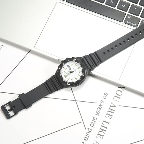 MCXGL Resin Strap Compatible with Casio MRW-200H Watch Band Men's Women's Replacement Black Rubber Wristwatch Bracelet - Image 5