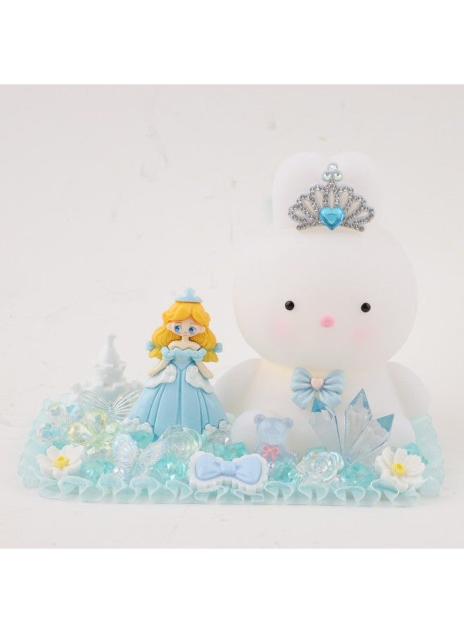 Moe Zhiyuan DIY Cream Glue Night Light Handmade Creative Cartoon Jewelry Cute Rabbit Girl Toy-Color:Fairy Fluttering Blue Princess - Image 1