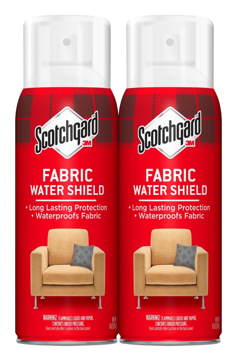 Scotchgard Fabric Water Shield, Water Repellent Spray for Spring and Summer Clothing and Household Upholstery Items, Long-Lasting Protection for Seasonal Fabric, Two 10 Oz Cans (Pack of 2) - Image 1