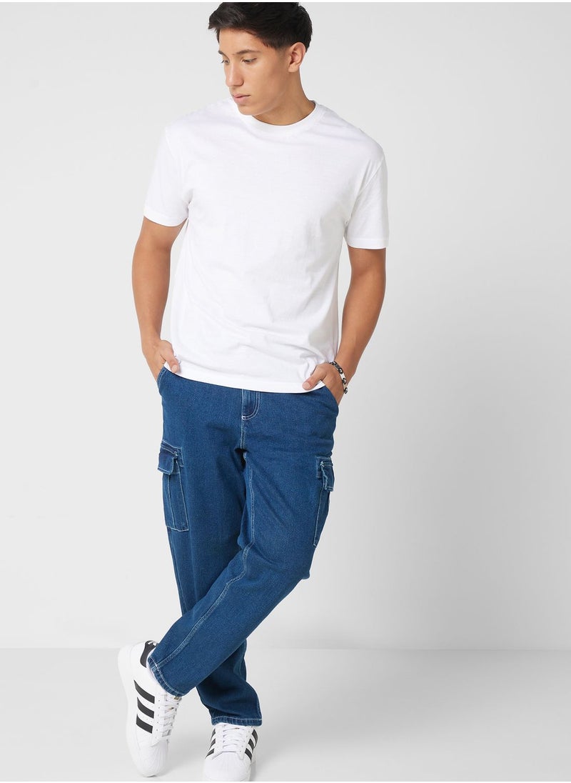 Seventy Five - Relaxed Fit Cargo Jeans - Image 1