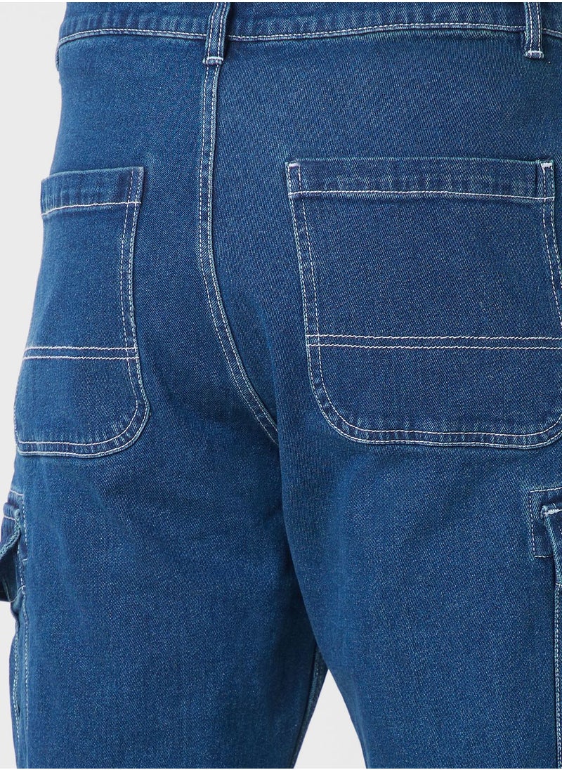 Seventy Five - Relaxed Fit Cargo Jeans - Image 1