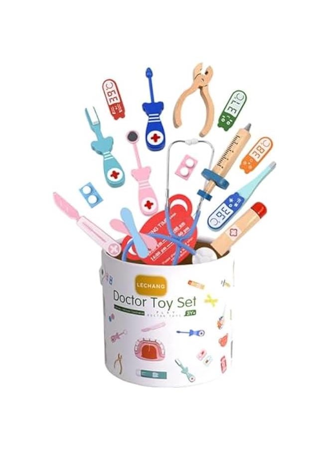 HOOKOR Doctor Kit for Kids Toys Toddler Girls Boys for 3 4 5 Year Old, Pretend Play Dress Up Dr Kit Realistic Doctor Play Set for Kids Toy Costume Role Play Birthday Gifts  - Image 3